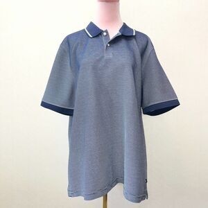 Ted Baker London Short Sleeve Collared Blue White Striped Polo Shirt Mens Size 6